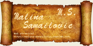 Malina Samailović vizit kartica